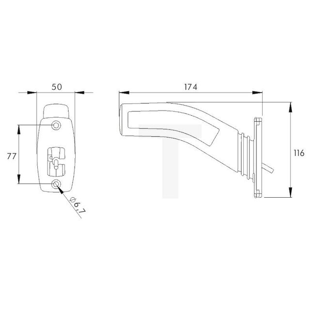 PROPLAST LED omtrekverlichting PRO-SUPER-JET 12 / 24 V, 174 x 116 mm, links | 40004314