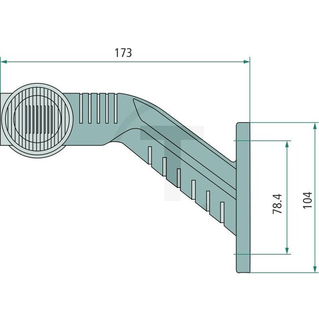 ASPÖCK Umrissleuchte Superpoint III LED; rechts, 24 V, rot/weiß/gelb - Leuchtmittel: LED
