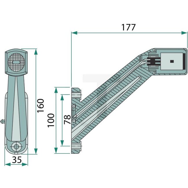 HELLA Breedtelicht LED 24 V rechts, EasyCon, kabellengte 500 mm | 2XS011744101