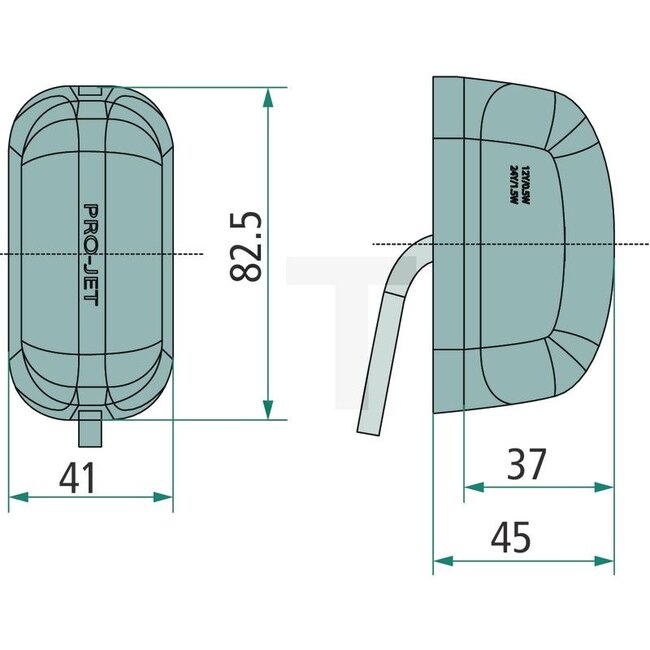PROPLAST LED Umrissleuchte PRO-JET 12 / 24 V, 82,5 x 41 x 45 mm | 40001304