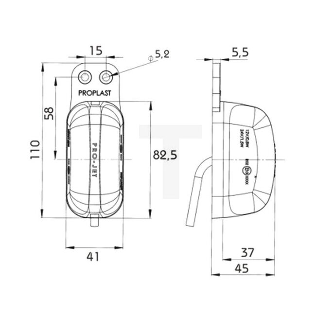 PROPLAST Umrissleuchte - Leuchtmittel: LED - 40001024