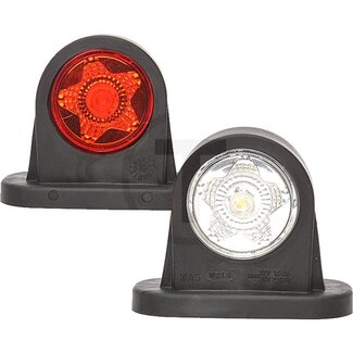 GRANIT LED outline marker light, 12/24V - Version: LED, 12/24 V, red/white, connection cable with open end