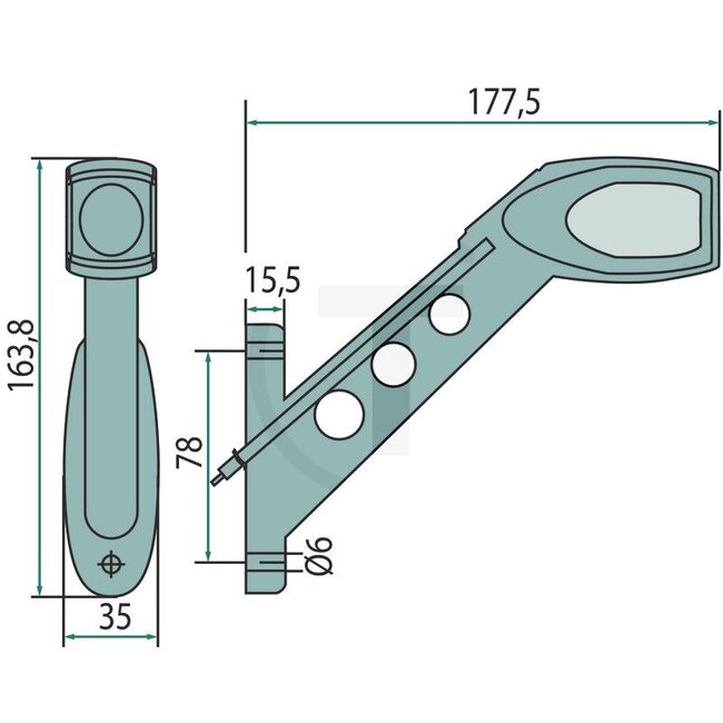 HELLA Omtrekverlichting links LED, 12 / 24 V, Quicklink, gat-Ø 6,5 mm | 2XS011744071