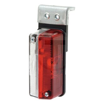 HELLA Umrissleuchte T4W, 24 V, rot, weiß, Pendelhalter gewinkelt