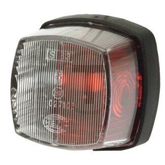 HELLA Omtrekverlichting rood / wit, C5W, 62 x 62 mm, 12 V