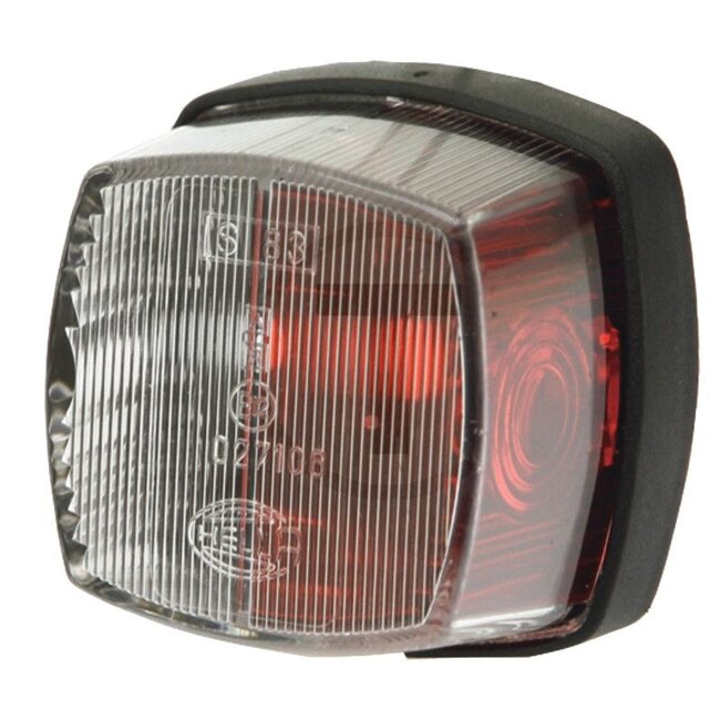 HELLA Omtrekverlichting 12 volt, keurmerk: E12 - 4552XS 005639001, 2XS005639001 | Lamp: C5W | Kleur: rood, wit | Breedte: 62 mm
