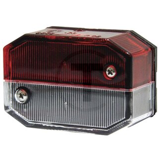ASPÖCK Umrissleuchte rot-weiss, ohne Leitung - Leuchtmittel: 12V5WS / C5W