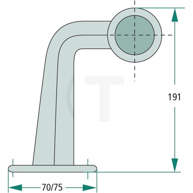 PROPLAST Umrissleuchte rot / weiß - Leuchtmittel: BA 15S / R5W - 40118004