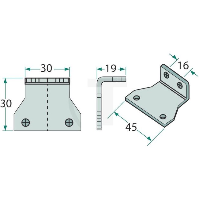 ASPÖCK Bracket angle 90° - 402610001