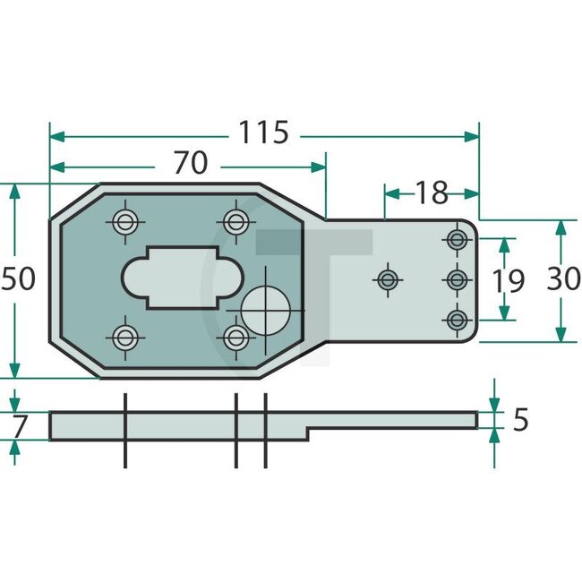 ASPÖCK Holder outline marker light Flexipoint, screw-in thread vertical | 401937001