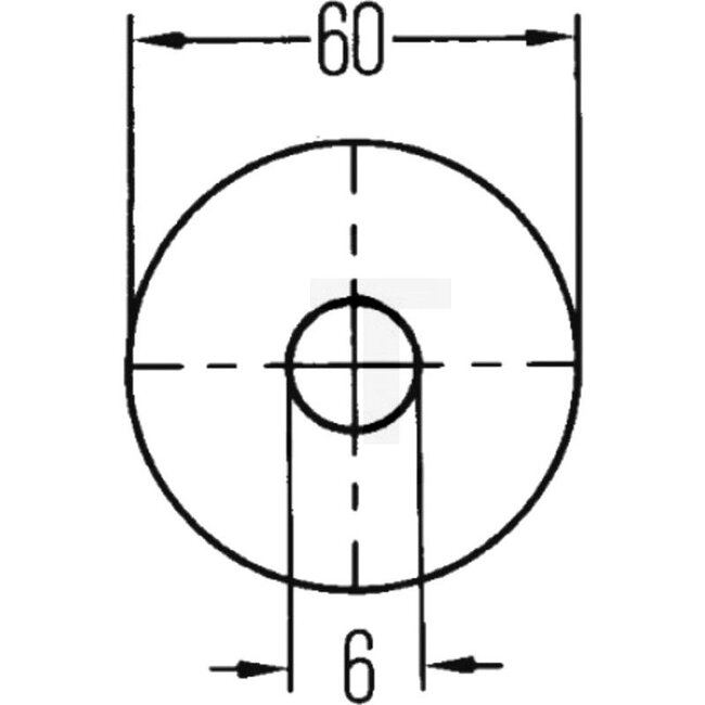 HELLA Rückstrahler - Farbe: weiß, Bohrung-Ø: 6,0 mm, Gesamt-Ø: 60 mm - 8RA002014-241