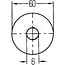 HELLA Reflector rond wit Ø 60 mm, boring Ø 6,0 mm, geschroefd | 8RA002014-241