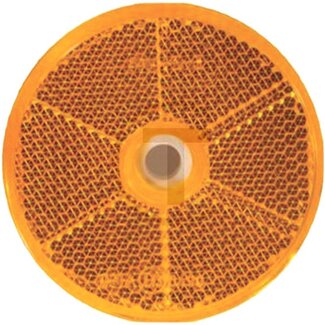 PROPLAST Reflector - Kleur: oranje, Borings-Ø: 6,0 mm, Totaal-Ø: 60 mm