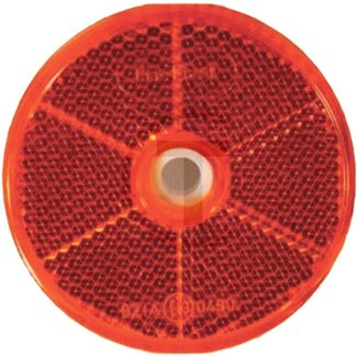 PROPLAST Reflector - Colour: Red, Hole Ø: 6.0 mm, Total Ø: 60 mm