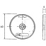 PROPLAST Reflector rond rood, Ø 60 mm, boring Ø 6,0 mm, dikte 6 mm