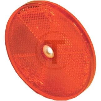 PROPLAST Reflector rood Ø 80 mm, boring Ø 6,0 mm, geschroefd