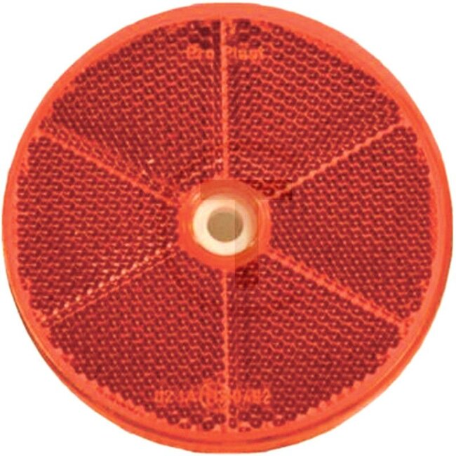 PROPLAST Reflector rood Ø 80 mm, boring Ø 6,0 mm, geschroefd