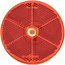 PROPLAST Reflector - Colour: Red, Hole Ø: 6.0 mm, Total Ø: 80 mm