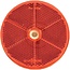 PROPLAST Reflector red Ø 80 mm, bore Ø 6,0 mm, screwed