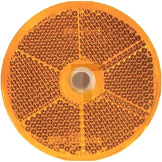 PROPLAST Reflector rond oranje Ø 60 mm, geschroefd of gelijmd