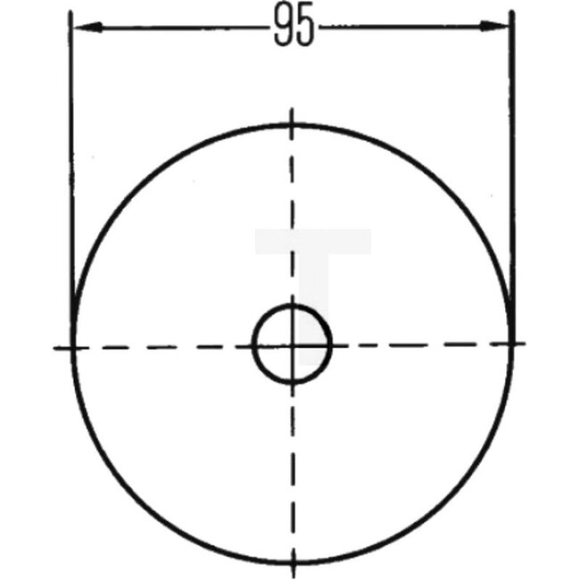 HELLA Reflector rond rood, Ø 95 mm, buitendraad M5 | 81813545, 8RA002016-121