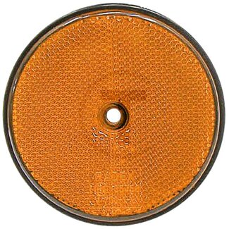 Reflector rond oranje Ø 60 mm - 2 stuks