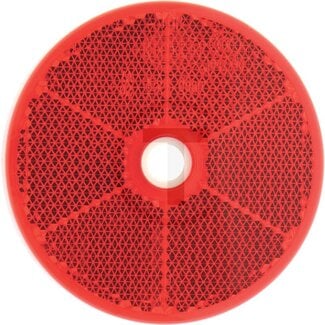 HELLA Reflector Red - Colour: Red, Hole Ø: 6.0 mm, Total Ø: 60 mm