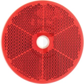 HELLA Rückstrahler rund rot, Ø 60 mm, Bohrung Ø 6,0 mm, geschraubt