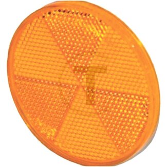 PROPLAST Reflector - Kleur: oranje, Totaal-Ø: 80 mm, Extra informatie: Met zelfklevende folie