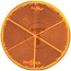 PROPLAST Reflector - Colour: Yellow, Total Ø: 80 mm, Additional information: With self-adhesive film