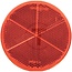 PROPLAST Reflector - Colour: Red, Total Ø: 80 mm, Additional information: With self-adhesive film