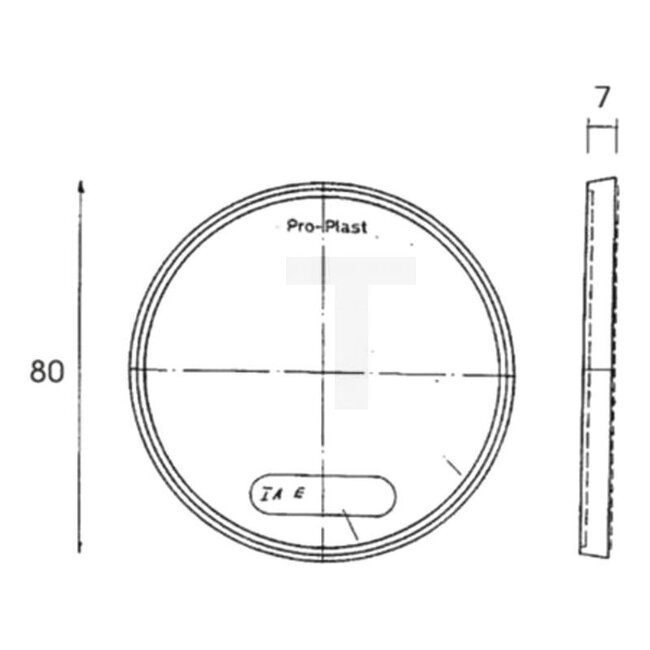PROPLAST Reflector rond rood Ø 80 mm, verlijmd, zelfklevende folie
