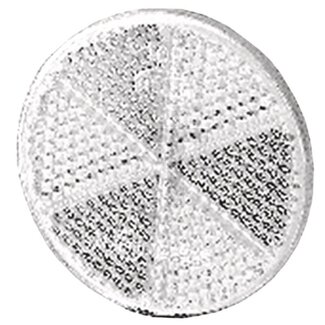 HELLA Rückstrahler - Farbe: weiß, Gesamt-Ø: 60 mm, Zusatzinformationen: 22 cm² wirksame Rückstrahlfläche