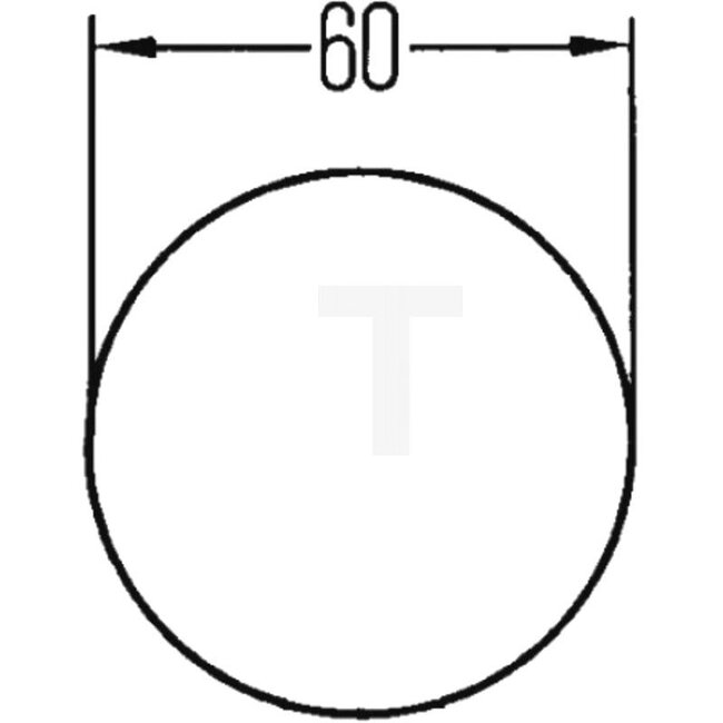 HELLA Rückstrahler - Farbe: weiß, Gesamt-Ø: 60 mm, Zusatzinformationen: 22 cm² wirksame Rückstrahlfläche - 8RA002014291