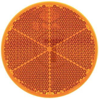 HELLA Rückstrahler - Farbe: gelb, Gesamt-Ø: 60 mm, Zusatzinformationen: 22 cm² wirksame Rückstrahlfläche