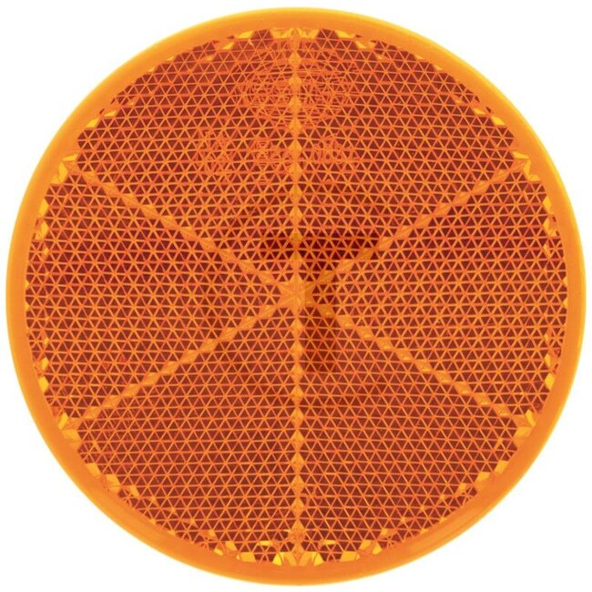 HELLA Rückstrahler - Farbe: gelb, Gesamt-Ø: 60 mm, Zusatzinformationen: 22 cm² wirksame Rückstrahlfläche - AL30794, 8RA002014-301