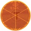 HELLA Rückstrahler - Farbe: gelb, Gesamt-Ø: 60 mm, Zusatzinformationen: 22 cm² wirksame Rückstrahlfläche - AL30794, 8RA002014-301