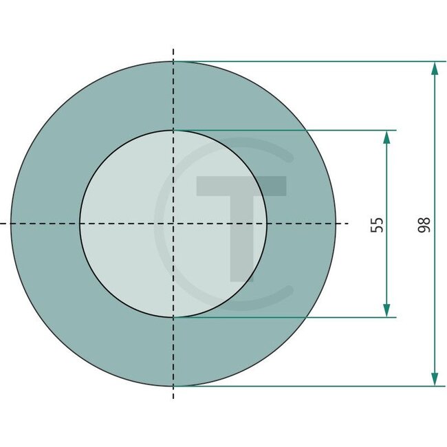 HELLA Rückstrahler rund rot Ø 98 mm, verklebt | 8RA008405001