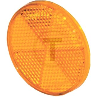 PROPLAST Reflector - Kleur: oranje, Totaal-Ø: 60 mm, Extra informatie: Met zelfklevende folie