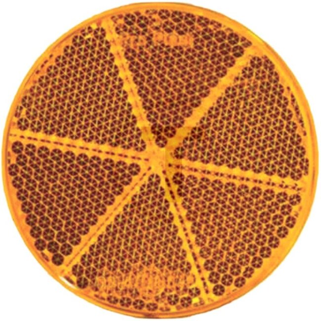 PROPLAST Reflector round orange Ø 60 mm, bonded, adhesive film
