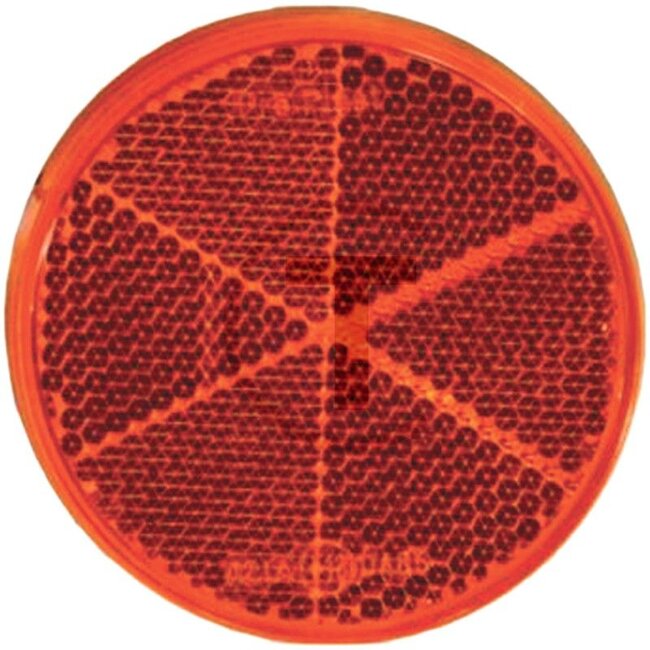 PROPLAST Reflector - Colour: Red, Total Ø: 60 mm, Additional information: With self-adhesive film