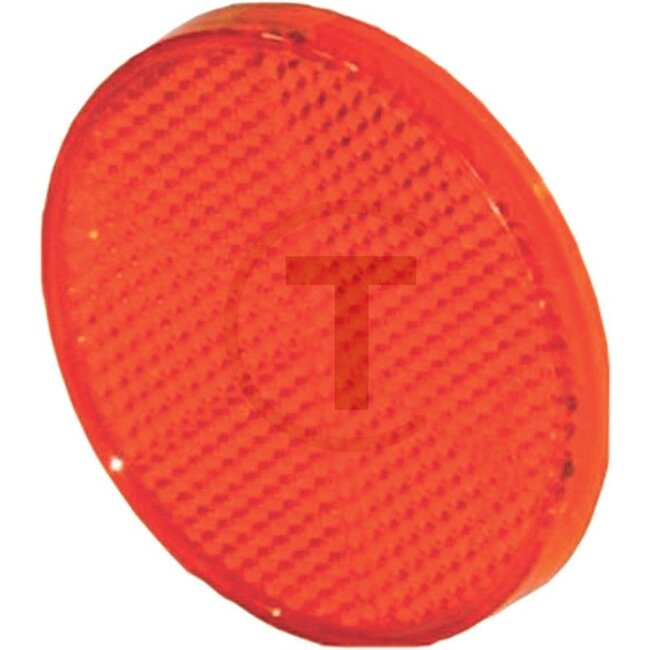 PROPLAST Reflector round red Ø 60 mm, bonded, adhesive film