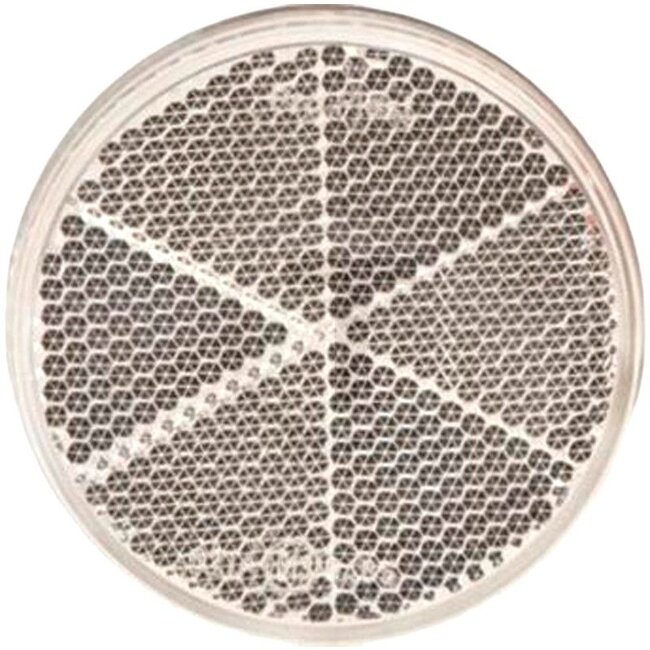 PROPLAST Reflector rond wit Ø 60 mm, verlijmd, zelfklevende folie