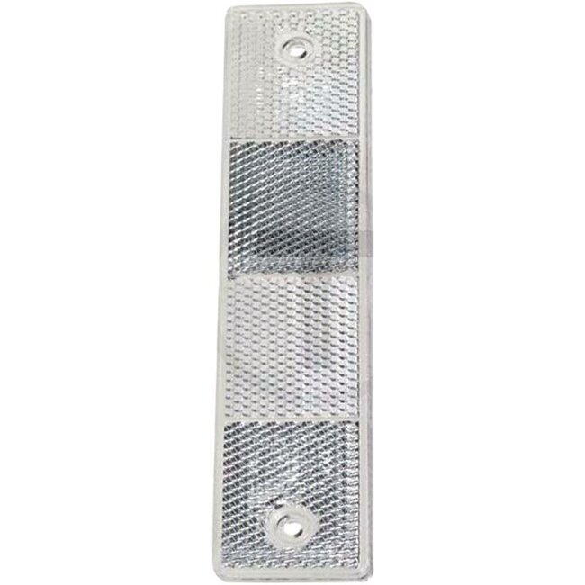 HELLA Reflector - Colour: White, Width: 180 mm, Height: 40 mm, Material thickness: 6,5 mm, Hole Ø: 5.2 mm - 8RA002023011