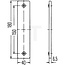 HELLA Rückstrahler rechteckig weiß, 180 x 40 mm, Lochabstand 150 mm - 8RA002023011