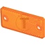 PROPLAST Reflector - Colour: Yellow, Width: 90 mm, Height: 40 mm, Material thickness: 7 mm, Hole Ø: 4.2 mm