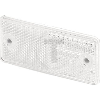 PROPLAST Rückstrahler rechteckig weiß, 90 x 40 mm, Stärke 7 mm