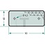 Reflector rechthoekig rood 90 x 40 mm - 4 stuks | 9040, 849
