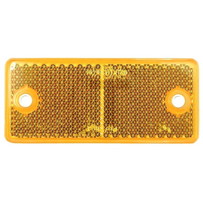 Reflector 4 stuks, 4 stuks - 4990086851, 20.20.13 | Kleur: oranje | Vorm: rechthoekig | Uitvoering: oranje, 2 bevestigingsgaten, 90 x 40 mm | Montagewijze: geschroefd