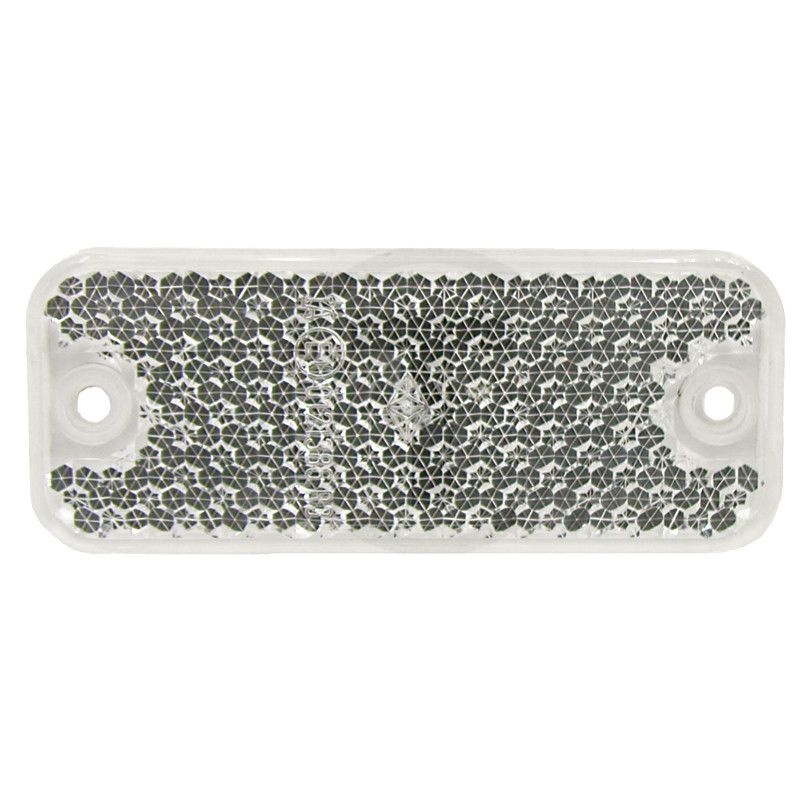 Reflector rechthoekig wit 95 x 38 mm - 4 stuks | 9538W
